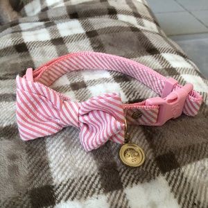 Medium Pink Girl Dog Collar with Bow